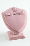 Kadife Set Kolye Standı - Açık Pembe