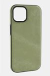 iPhone 12/12 Pro Nubuk Lüx Velvet Silikon Kılıf - Yeşil