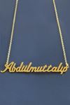Abdülmuttalip İsimli Kolye - Sarı