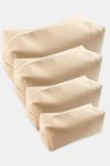 4 Adet El Tutmalı Makyaj Çantası - Yavruağzı