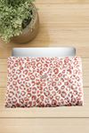Leopar Desenli Labtop Bilgisayar Çantası 13*14 inç - Yavruağzı