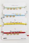 Para Kristal Makrome İp Bileklik - Kırmızı