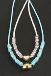 Karışık Figürlü Miyoki Boncuk Küp Kristal Kolye 1 Adet - Siyah