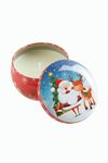 Noel Baba Yılbaşı Kapaklı Mum 6 cm - Kırmızı