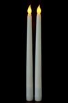2 Adet Işıklı Şamdan Mum 34 cm - Krem