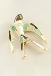 Kuş Mineli Taşlı Broş - Sarı