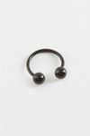 1 cm Septum Çelik Piercing 1 Adet - Siyah