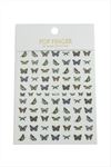 Kelebek Tattoo Dövme Sticker - Beyaz