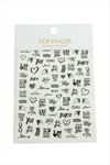 Sonsuzluk Kalp Tattoo Dövme Sticker - Beyaz
