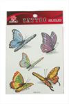 Kelebek Tattoo Dövme Sticker - Beyaz