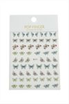 Kelebek Tattoo Dövme Sticker - Beyaz