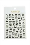 Kedi Tattoo Dövme Sticker - Siyah