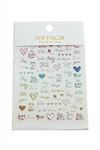 Kalp Yazılı Tattoo Dövme Sticker - Ebruli