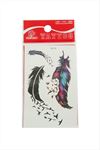 Kuş Tüy Tattoo Dövme Sticker - Beyaz