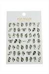 Gül Kız Tattoo Dövme Sticker - Siyah