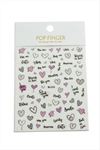 Kalp Tattoo Dövme Sticker - Pembe