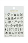 Geometri Tattoo Dövme Sticker - Beyaz