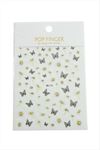 Kelebek Tattoo Dövme Sticker - Sarı