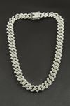 Chain Zikzak Zirkon Taşlı Lüks Çelik Kolye - Sarı