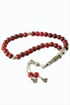 Cam Taş Tesbih 8 mm - Bordo