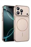İphone 14 Uyumlu 17 Pro Max Görünümlü Magsaff Kapak Kılıf - Vizon