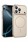 İphone 13 Pro Max Uyumlu 17 Pro Max Görünümlü Magsaff Kapak Kılıf - Turuncu