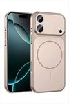 İphone 16 Plus Uyumlu 17 Pro Max Görünümlü Magsaff Kapak Kılıf - Vizon