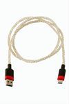 Işıklı Type-C USB Data Şarj Kablosu - Gri