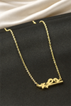 Kuş Çelik Kolye - Sarı